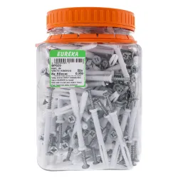 Eureka Nail In White Rimmed Plug 8X 80mm Quantity:200