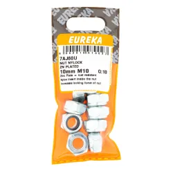 Eureka Nylock Nut Zink Plated 10mm M10 Quantity:10
