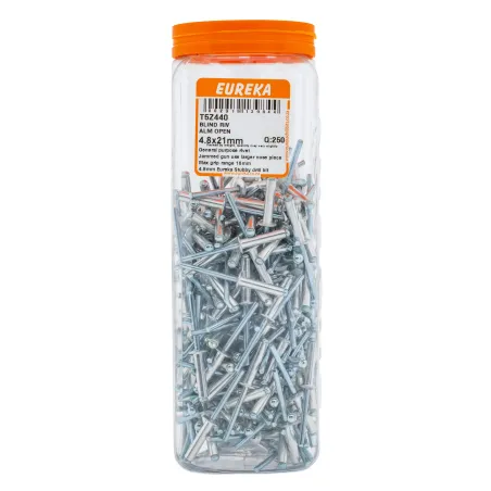 Eureka Blind Riv Alm Open4.8X21mm Quantity:250