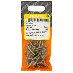 Eureka Chipboard Full Thr Yp 4.0X 20mm Quantity:40