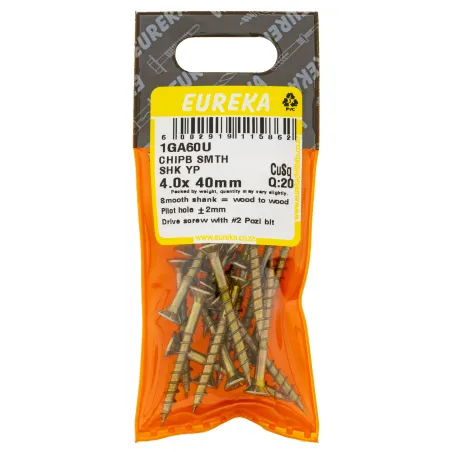 Eureka Chipb Smh Shk Yp 4.0X 40mm Quantity:20