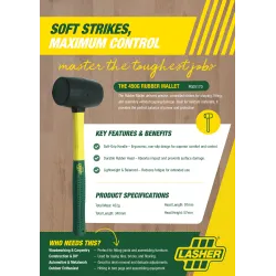 Rubber Mallet 450G, LASHER - Cashbuild