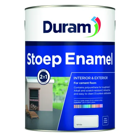 Duram Stoep Enamel White 5L,  - Cashbuild