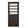 Aluminium Entrance Door 900X2100 Stable, 4 Pane, Left/Right Hand, Bronze,Tsg Obscure