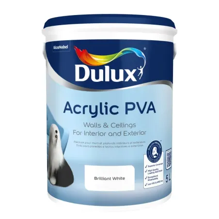 Dulux Acrylic PVA White 5L, DULUX - Cashbuild