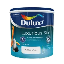 Dulux Lux Silk 1L Brilliant White, DULUX - Cashbuild
