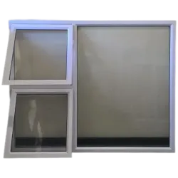 Aluminium Window Frame 28 Casement Ptt1512 Left Hand 1.5Mx1.2M White, 2 Openings, KHANYA - Cashbuild