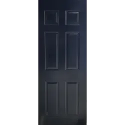 DOOR WOOD TUDOR 6 PANEL BLACK,  - Cashbuild