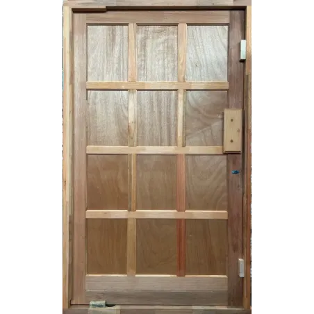 Door Wood 12 Panel Flat Pivot Set - Cashbuild