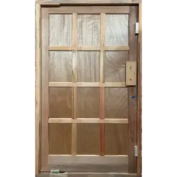 Door Wood 12 Panel Flat Pivot Set - Cashbuild