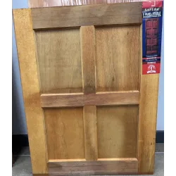 Door Hardwood 8 Panel Flat Stained Stb