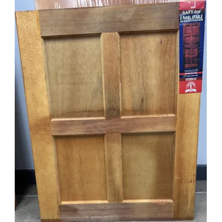 Door Hardwood 8 Panel Flat Stained Stb