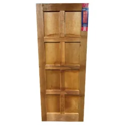 Door Hardwood 8 Panel Flat Stained,  - Cashbuild
