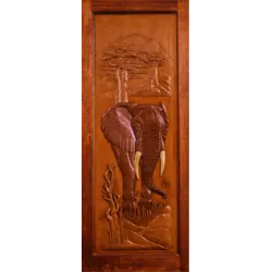 Door Hardwood Craft Ndlovu Elephant 813mm,  - Cashbuild