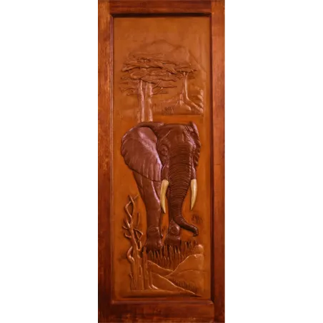 Door Hardwood Craft Ndlovu Elephant 813mm,  - Cashbuild