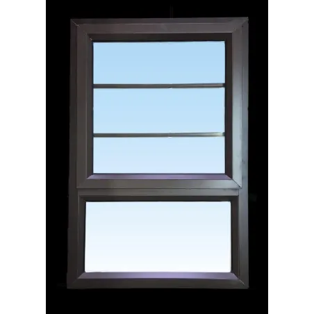 Window Frame Aluminium Pt69 Bronze With Buglar Bars With Clear Float Glass And Handle,  - Cashbuild