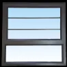 Window Frame Aluminium PT99 Bronze With Burglar Bars With Clear Float Glass And Handle,  - Cashbuild