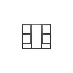 Window Frame Aluminium P4TT1515 1.5Mx1.5M Charcoal