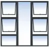 Window Frame Aluminium P4TT1515 1.5Mx1.5M Charcoal,  - Cashbuild