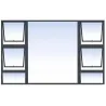Window Frame Aluminium P4TT1815 1.8Mx1.5M Charcoal,  - Cashbuild