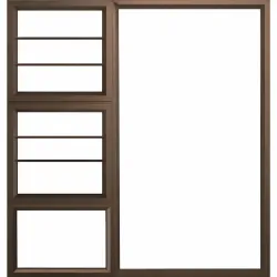 Window Frame Aluminium Ptt1515 Bronze With Burglar Bars With Clear Float Glass And Handle Left Hand,  - Cashbuild