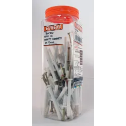 Eureka Nail-in White Rimmed 6x70mm Quantity:75