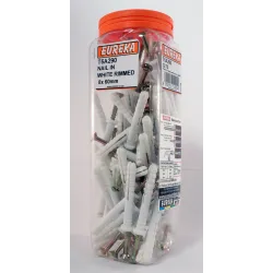 Eureka Nail-in White Rimmed 8x60mm Quantity:70