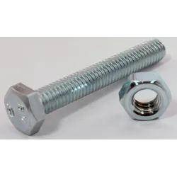 Eureka Set Screw & Nut Galvanised 6x40mm Quantity:8