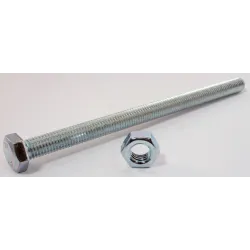 Eureka Set Screw & Nut Galvanised 8x125mm Quantity:8