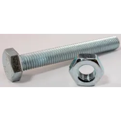 Eureka Set Screw & Nut Galvanised 10x75mm Quantity:8