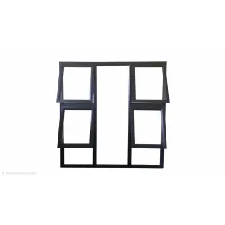Window Frame Aluminium P4TT1515 1.5Mx1.5M Charcoal