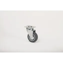 CASTOR 100MM GREY RUBBER SWIVEL PLATE, HILLALDAM - Cashbuild