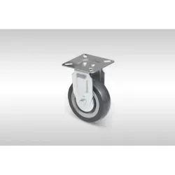 CASTOR 50MM GREY RUBBER FIXED PLATE, HILLALDAM - Cashbuild