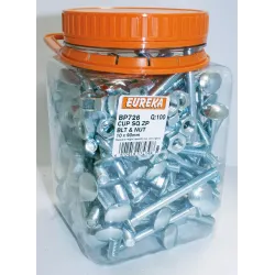 Eureka Cup Square Bolt & Nut Zinc Plated 10x90mm Quantity:100