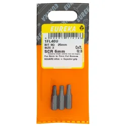 Bit Square 25mm Size 3 Screw 6mm Quantity:3