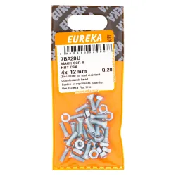 Eureka Machine Screw & Nut 4x25mm Quantity:20