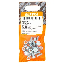Eureka Machine Screw & Nut 5x20mm Quantity:12