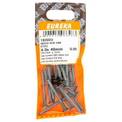 Eureka Wood Screw 40x40mm Quantity:20
