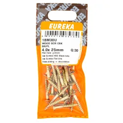 Eureka Wood Screw 40x25mm Quantity:30