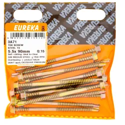 Eureka Self Drilling Tek Screw Steel T3 55x90mm Quantity:15