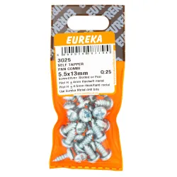 Eureka Self-tapper Pan Combi 55x13mm Quantity:25