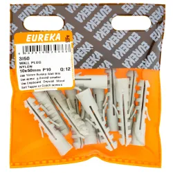Eureka Wall Plug Nylon 10x50mm Quantity:12