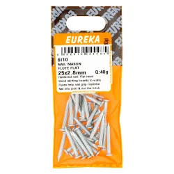 Eureka Nail Masonry Fluted Flat Head 25x28mm Quantity:40g