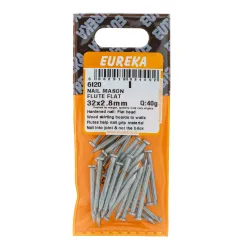 Eureka Nail Masonry Fluted Flat Head 32x28mm Quantity:40g