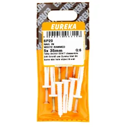 Eureka Nail-in White Rimmed 5x35mm Quantity:6