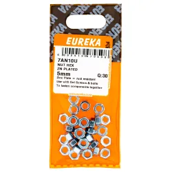 Nut Hex Zink Plated 5mm Quantity:30