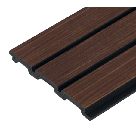 Willow Black High Impact 3D Slat Wall Cladding 2400mm x 122mm x 12mm,  - Cashbuild