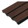 Willow Black High Impact 3D Slat Wall Cladding 2400mm x 122mm x 12mm,  - Cashbuild