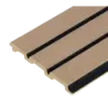 Oak Black High Impact 3D Slat Wall Cladding 2400mm x 122mm x 12mm,  - Cashbuild