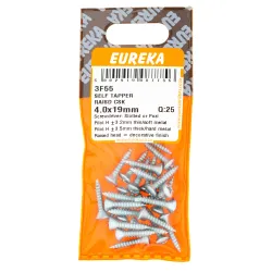 Eureka Screw Self-tapper Raised 4.0x19mm Quantity:25